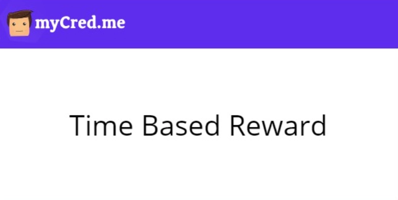 myCred Time-Based Reward addon allows you to create rewards that users can claim after a admin specified time. You can create time-based rewards and set the recurrence time with just a few different functions.