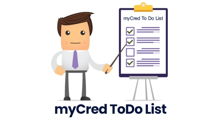 The myCred To-Do List addon allows you to create a list that your users can mark as completed manually. To finish the list