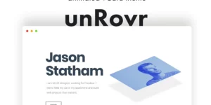 unRovr is the reformer way of representing your online identity. It’s unique layout and smooth animations will show what you have to curious eyes. It has plenty of customization options that you can tune it up to reflect your style in minutes with no hassle. Drag and Drop Page Builder…