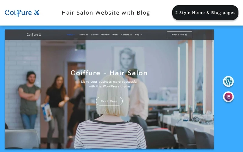 This is WordPress theme created for business owners that work in fields of hair